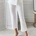 Women's Clothing White Sleeveless Suit Jumpsuit Long Pants-With Chain_mkmklike.com