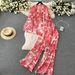 Women's Clothing Pure Desire Fashion Suit Women's Spring and Summer Loose Pleated Shirt + Tube Top + Drapey High Waist Pants_mkmklike.com
