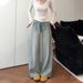 Official Website Image: Women's Wide-leg Jeans With Heavy-duty Rhinestone Embellishments, 2026 Spring New Model, Loose_mkmklike.com