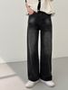 Men's Retro Washed Black Wide Leg Jeans Loose Straight Casual Trousers Height Enhancing American Trendy Brand Spring Autumn Style_mkmklike.com