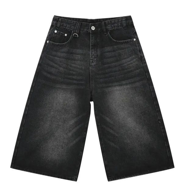 Men's Clothing Loose Wide Leg Straight Men's Vintage American Style Jeans - Relaxed Fit Wide Leg Cropped Straight Denim Pants For Casual Wear_mkmklike.com