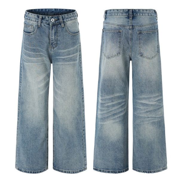 Men’s Distressed Black Washed Jeans – Loose Fit High Street Vintage Denim (Sizes S-2XL)_mkmklike.com