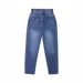 Vintage Lantern-Shaped Women's Jeans - Loose Fit Relaxed Harem Pants With Retro Wash & Button Details_mkmklike.com