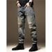 Men's Clothing Ripped Jeans Trendy Retro Patched Loose Straight Leg Casual Trousers Mid Waist Standard Thickness Spring Autumn_mkmklike.com