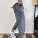 Relaxed-Fit Washed Denim Trousers – Drop-Crotch Streetwear Pants With Elastic Waist (Unisex Urban Staple)_mkmklike.com
