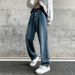 LKTM Men's Wear # American Street Trendy Washed Loose Ins Versatile Casual Straight Wide Leg Jeans For Men_mkmklike.com