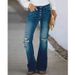 Vintage High-Waisted Flared Jeans For Women - Stretch Denim With Multiple Buttons & Washed Finish - Plus Size Available_mkmklike.com