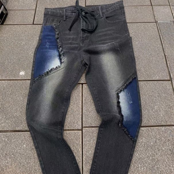 Men's Clothing Straight Jeans Trousers Straight Leg_mkmklike.com