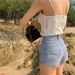 Women's Clothing Ins Split Denim Shorts Women's Summer High Waist Elastic Slimming Long Legs Sexy Hip Hot Pants_mkmklike.com