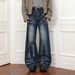 American Washed Cat Whisker Micro Flared Jeans Men's New Casual Niche Couple Floor Pants Trend_mkmklike.com