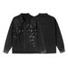 Eon Modish 25 Autumn New American Street Style Sticker Decoration Washed Black Denim Shirt Jacket_mkmklike.com