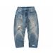 Men's Clothing Men's Wear | 24SS Japanese Retro Hand Washed Cat Whiskers, Oil Stains, Ripped, Heavy Washed Loose Selvedge Jeans For Men_mkmklike.com