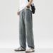 Spring And Summer Thin Jeans Men's Tencel Lyocell American High Street Loose Fashion Brand Straight Leg Hanging Casual_mkmklike.com