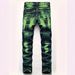 Men's Stretch Slim-Fit Jeans – Comfortable Straight-Leg Denim Pants With High Elasticity & Washed Finish_mkmklike.com