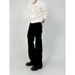 Nordmann Black Flared Jeans For Men European American Style Street Retro Casual Spring And Autumn Trendy Loose Straight Pants_mkmklike.com