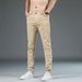 2022 Spring/Summer New High-End Men's Jeans Korean Style Stretch Cotton Slim Fit Casual Solid Color Waterproof Pants_mkmklike.com