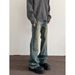 Vintage Retro Flared Jeans For Men & Women – Slim Fit, Washed Denim, Relaxed Comfort, Casual Long Pants_mkmklike.com