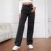 Women's Clothing High Waist Washed Women's Jeans Long Straight Pants_mkmklike.com
