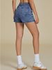 K Women's Denim High Waisted Fashionable Casual Stretch Denim Skirt Paired With Shorts Asymmetrical Wrap Around The Body_mkmklike.com