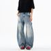 Men's Vintage Washed Baggy Jeans – 90s Streetwear Relaxed Fit, Distressed Fade & Blade Cut Hem For Hip-Hop & Urban Fashion_mkmklike.com