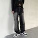 Nordmann Men's Ripped Jeans Loose Straight Black Long Autumn Winter High Trend Vintage Cool Street Style Casual Pants_mkmklike.com