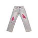 Men's Clothing High End Ripped Straight Leg Jeans For Men Loose Fit Casual Distressed High Street Style Trendy Cool Versatile Long Pants_mkmklike.com