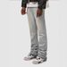 Pulse European And American Cross-Border New Men's Street Fashion Ins Washed Stretch Rhinestone Denim Straight Pants_mkmklike.com