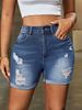 Women’s Clothing retro high waist ripped denim shorts stretch jeans women's clothing summer new_mkmklike.com