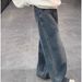 American High Street Retro Wide-leg Jeans For Men And Women, Loose Washed Long Straight-leg Pants, Men's Relaxed_mkmklike.com