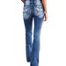 High-Waisted Stretch Flare Jeans With Embroidery – Comfort & Style For Women (S-XXL, Cotton-Spandex, Blue, Figure-Flattering Fit)_mkmklike.com