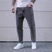 Men's Relaxed Fit Jeans – Stretch Washed Cotton Denim Pants (29-38, Grey, Straight-Leg With Tapered Cuff)_mkmklike.com
