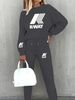 Women's Fashion Street Printed Sweatshirt Set_mkmklike.com