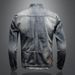 Men's Denim Jacket European And American Casual Retro Large Size Stand Collar Zipper Jacket Cycling Motorcycle Clothing Trend_mkmklike.com