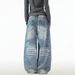 Men’s American Retro Whiskered Jeans – Relaxed Wide Leg Denim Pants | Vintage Washed Blue | Straight Fit Cotton Trousers_mkmklike.com