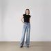Women's Clothing High Waist Washed Retro Straight Jeans_mkmklike.com
