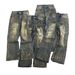 Retro Ripped Thin Jeans for Men American High Street Graffiti Trendy Loose Straight Leg Wide Leg Pants Design Conscious Cool And Stylish_mkmklike.com