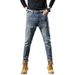 Quality Spring And Summer New Ami Kaji Wind Slim-fit Small Foot Jeans Men's Elastic Fattened Plus Size Retro Men's Pants_mkmklike.com