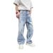 Men's Clothing Unisex Summer Graffiti Ripped Jeans Flared Loose Straight Leg Pants Trendy Brand Slim Long Trousers_mkmklike.com