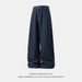 Men's Raw Denim Jeans – Retro Pleated Pocket Design With Velcro Hem, Loose Fit Casual Trousers (Bluish, M-XXXL)_mkmklike.com