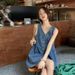 K Cowboy Shoulder Strap Dress, Female Design Sense, Niche, Slimming, Sleeveless Camisole Vest Skirt, Short Skirt_mkmklike.com