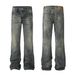 Men's & Women's Vintage Style Cat Whisker Jeans - High-End Cotton Bootcut Pants For Casual Wear (Blue, S-Xxl)_mkmklike.com