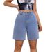 Women’s Clothing Summer New High Waist Straight Casual Three Quarter Pants_mkmklike.com