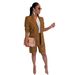 Women's Clothing suit jacket shorts suit OL office commuting solid color spring and autumn_mkmklike.com