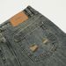 Men's Clothing Retro Yellow Mud Washed Old Slim Drape Unisex Jeans_mkmklike.com