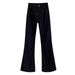 Women's Clothing Petite Flared Jeans Slimming Stretchy Black Denim Trousers Versatile For Spring And Summer_mkmklike.com