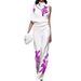 Women's Printed Turtleneck Suit - Sleeveless Two-Piece Suit | Stylish And Chic Suit_mkmklike.com