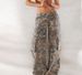 Women's Retro Camouflage Overalls - Low Waist, Multi-Pocket, Straight Leg Jeans With Leaf Print_mkmklike.com