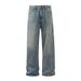 Men's Loose Fit Straight Leg Jeans – High Street Stretch Denim Pants With Vintage Wash (Blue, S-XXXL)_mkmklike.com