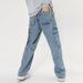 Nordmann European And American Style Retro High Street Washed Jeans For Men With Multiple Pockets, Patchwork, Loose Straight Hip_mkmklike.com