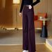 Women’s Lyocell Flared Jeans – High-Waisted, Fleece-Lined & Stretch Bootcut Pants (Purple, 26-31)_mkmklike.com